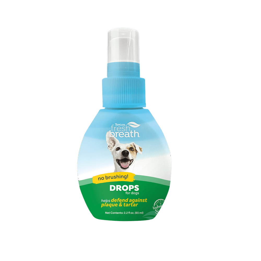 TropiClean Fresh Breath Oral Care Drops for Dogs, 2oz Dog Breath