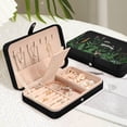 thumbnail image 6 of SKYSONIC Wildflowers Travel Jewelry Box PU Leather Jewelry Organizer Ideal Gift for Women Girls, Portable Mini Jewelry Travel Case for Earrings Rings Necklaces Bracelets, 6 of 7