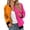 Orange, variant on Color Block Cropped Bomber Jacket for Women, Full Zip Long Sleeve, Casual Athletic Fashion Outerwear, 1 Piece, XS-6XL, Plus Size Friendly