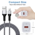thumbnail image 6 of Compatible for iPhone Charger Fast Charging, Bioonis 3 Pack QC 18W Charger Block with 10FT Charging Cable, USB Wall Charger Adapter Plug USB Brick Cube Power Station Compatible for iPhone, White, 6 of 7