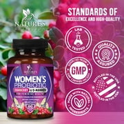 Probiotics 60 Billion CFU Per Serving for Women - 16 Unique Strains, Prebiotics Cranberry & Lactobacillus, PH Balance, Digestive & Gut Health, Vaginal & Immune Support, Womens Probiotic, 60 Capsules