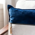 thumbnail image 4 of SAFAVIEH Torenia Solid Pillow, 18" x 18", Blue/White, 4 of 5