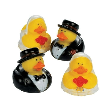 Bride And Groom Rubber Duckies - Party Favors - 12 Pieces
