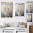thumbnail image 4 of Designart "Birch Trees With Silver Blue Hues Breathing In The Scenery" Tree Birch Floater Framed Wall Art Living Room, 4 of 5