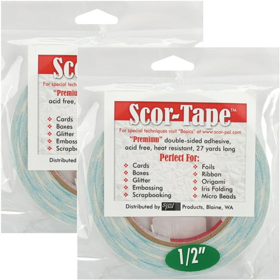 Scor-Tape .5"X27yd, Multipack Of 2-
