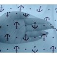 thumbnail image 5 of oneOone Viscose Chiffon Light Blue Fabric Nautical Craft Projects Decor Fabric Printed By The Yard 42 Inch Wide, 5 of 5