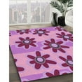 thumbnail image 2 of Ahgly Company Indoor Square Patterned Violet Purple Area Rugs, 7' Square, 2 of 6