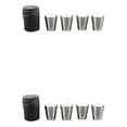 thumbnail image 4 of Inteprter 4 Pieces 30ml Wine Cup Outdoor Glass Cups Whisky Stackable with Drinking PU Cover Drinkware Bar Mug Bar Camping Leather Home 7.5*5.2 cm 2Conjunto, 4 of 6