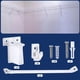 thumbnail image 5 of Kit de 16 Soportes Alambre para Estantes 12 Pulgadas, 4 Armario, 8 Clips Pared y Extremos Estante., 5 of 5