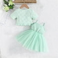 thumbnail image 4 of Chbgutlmr Baby Clothes Girls Dress 2 Piece Sets Kids Ruffle Cardigan Overalls Princess Skirt Cute Outfits, 4 of 8