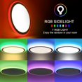thumbnail image 2 of TRAHOO-Flush Mount LED Ceiling Light Dimmable with Remote Control, 13Inch 30W RGB Sidelight Close to Ceiling Light Fixture 3000-6500K, Modern Ultra-thin Round Ceiling Lamp for Bedroom Kids Room Part, 2 of 4