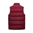 thumbnail image 4 of Huankd Men's Puffer Vest Winter Sleeveless Lightweight Jacket Outdoor Warm Zipper Outerwear Vests Vermilion L, 4 of 4