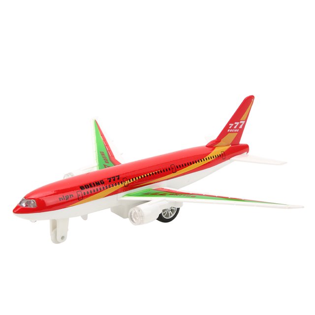 Modelo en miniatura de avión electrónico de aleación, juguetes de avión extraíbles, regalo para niños (rojo)