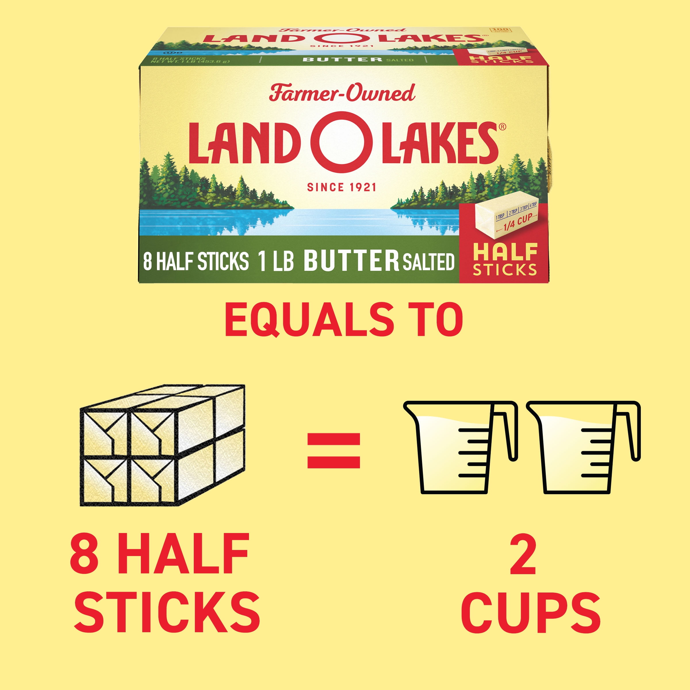 Land O Lakes Salted Butter Half Sticks - Shop Butter & Margarine at H-E-B