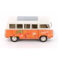 thumbnail image 1 of 1963 Volkswagen Classical T1 Bus w/ Love/Peace Decals, Orange - Welly 22095A1/4D - 1/24 Scale Diecast Model Toy Car (Brand New but NO BOX), 1 of 2