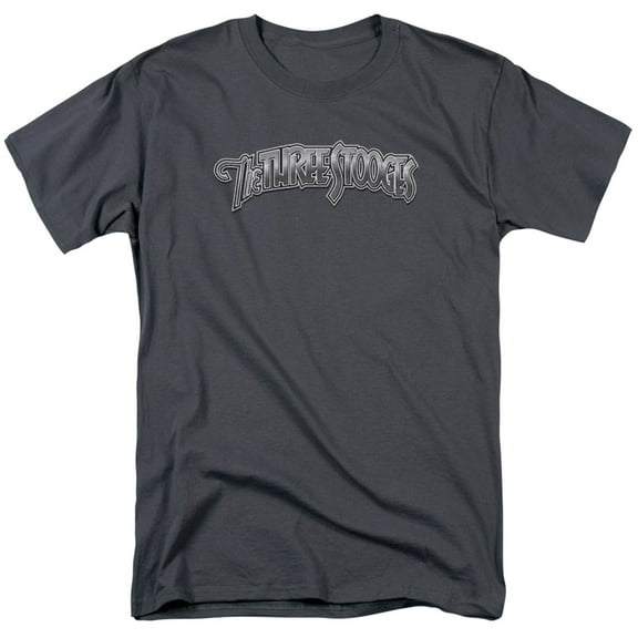 Three Stooges Men's Metallic Logo T-shirt X-Large Black