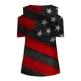 thumbnail image 5 of IROINNID 4th of July T-Shirt For Women Summer Casual Strapless Blouse Top V-Neck Women Tops Independence Day, 5 of 5
