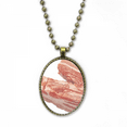 thumbnail image 1 of Gros Porc Viande Crue Nourriture Texture Collier Chaîne Vintage Perle Pendentif Bijoux Collection, 1 of 3