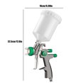 thumbnail image 2 of LVLP Gravity Feed Spray Gun Pneumatic de 600 ml Pintor Pintor Máquina de pulverización profesional Ajustable para muebles de automóvil Diy de pared, 2 of 9