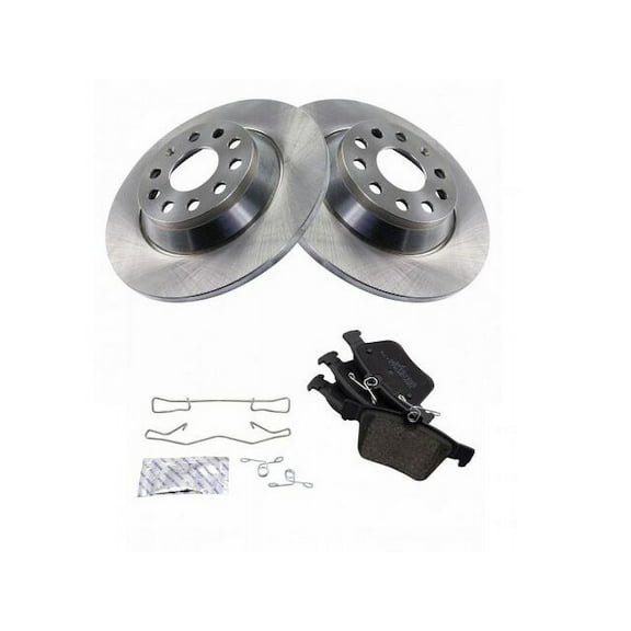 Rear Brake Pad and Rotor Kit - Compatible with 2018 - 2021 Volkswagen Tiguan 2019 2020