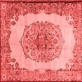 thumbnail image 1 of Ahgly Company Indoor Square Medallion Red Traditional Area Rugs, 8' Square, 1 of 4