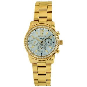 Invicta 11771 Women's Angel White MOP Dial Gold Plated Stainless Steel Watch