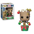 thumbnail image 2 of Funko POP! Marvel Holiday Collectors Set - Groot w/ Lights & Ornaments, Spiderman-Man w/ Ugly Sweater, Hulk w/ Stocking & Plush, Deadpool w/ Candy Canes, 2 of 5