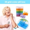 thumbnail image 3 of 7 Packs Extra Large Pill Organizer, Weekly Pill Organizer, 4 Compartments Travel Pill Box Portable Pill Box 7 Day, Weekly Pill Case, Pill Container for Medication, Vitamin, Fish Oil, Supplement J0K8, 3 of 8