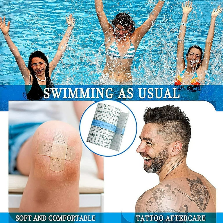 NOGIS Tattoo Aftercare Bandage, 6 in x3.2Ft Roll Waterproof Transparent Film Second Skin Bandage for Tattoo Initial Healing and Skin Repair Adhesive Tattoo Supply Wrap