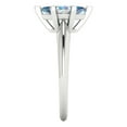 thumbnail image 3 of 1 ct Marquise Cut Blue Moissanite Solitaire 14K White Gold Womens Engagement Ring, 3 of 6