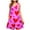 Hot Pink-3, variant on Youyipin Womens Dress V-Neck Heart Summer Casual A-Line Dress Buttons Down Ruched Sleeveless Tunic Party Dress summer dresses for women 2025