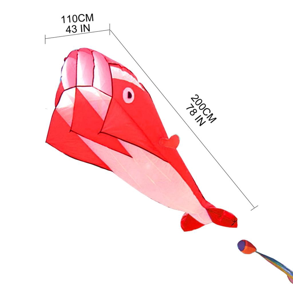 3D Long Tail Shape Kite Large Huge Outdoor Soft Flying Kite for and Adults Camping Outdoor Toy