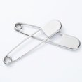 thumbnail image 2 of Tool Gadget Imperdibles de seguridad grandes, 5 PCS Imperdibles de seguridad de acero inoxidable grandes, Imperdibles de seguridad XL enormes y fuertes plateados, Lavandería extra grande, 2 of 5