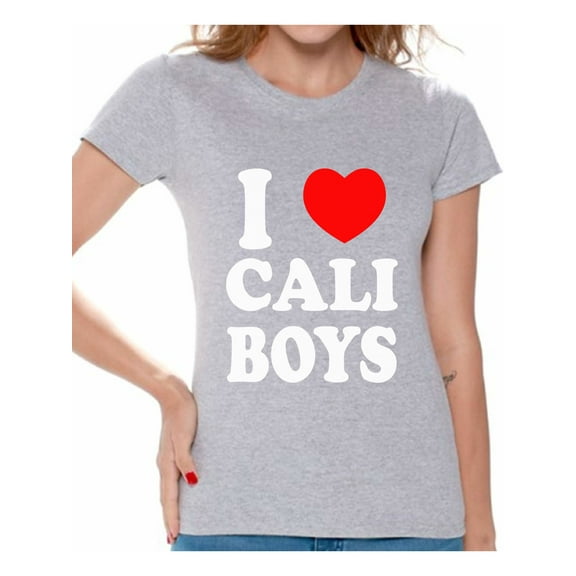 Awkward Styles I Heart Cali Boys Tshirt I Love Cali Boys Shirt California Shirts for Women Cali Gifts California Map T-Shirt Gifts from California