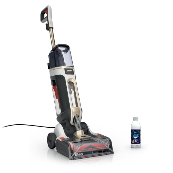 Shark CarpetForce Ultra Lightweight Upright Carpet & Area Rug Cleaner, Carpet Shampooer, Two Cleaning Modes, DirtDisrupt Brushroll, Deep Clean Ultra Solution, White, EX500