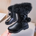 thumbnail image 6 of Eltusu Girls Winter Snow Boots, Mid-Calf Soft Thermal Non-Slip Windproof Boots Black Size 1.5 Big Kids, 6 of 9