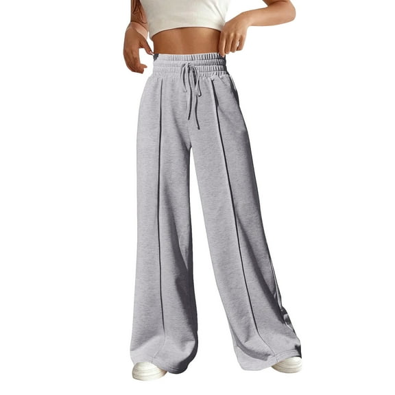 Wide Leg Sweatpants Women High Waisted Drawstring Baggy Joggers Outdoor Athletic Casual Loose Vacation Pants​​ Comfy Big and Tall Lightweight Jogging Gym Workout Lounge Sweat Pants​​