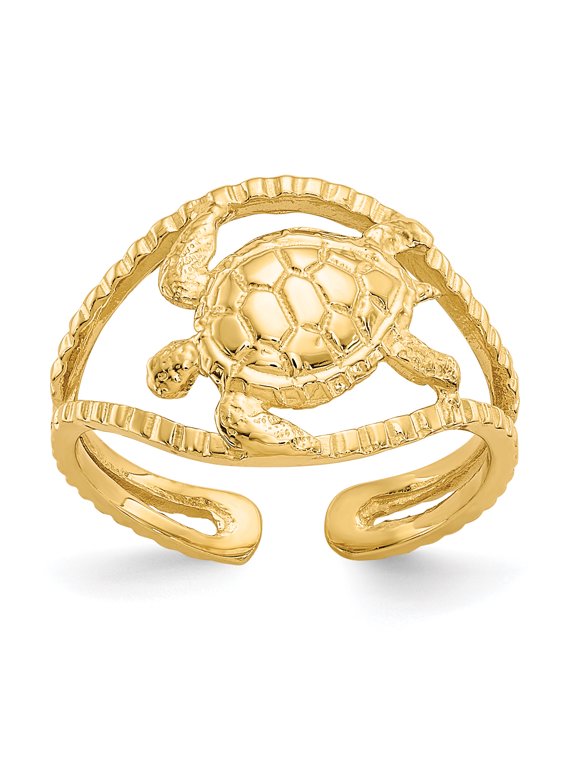 Beautiful 14k Turtle Toe Ring