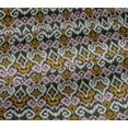 thumbnail image 5 of oneOone Viscose Jersey Fabric Diamond & Swirl Ikat Print Fabric BTY 60 Inch Wide, 5 of 5