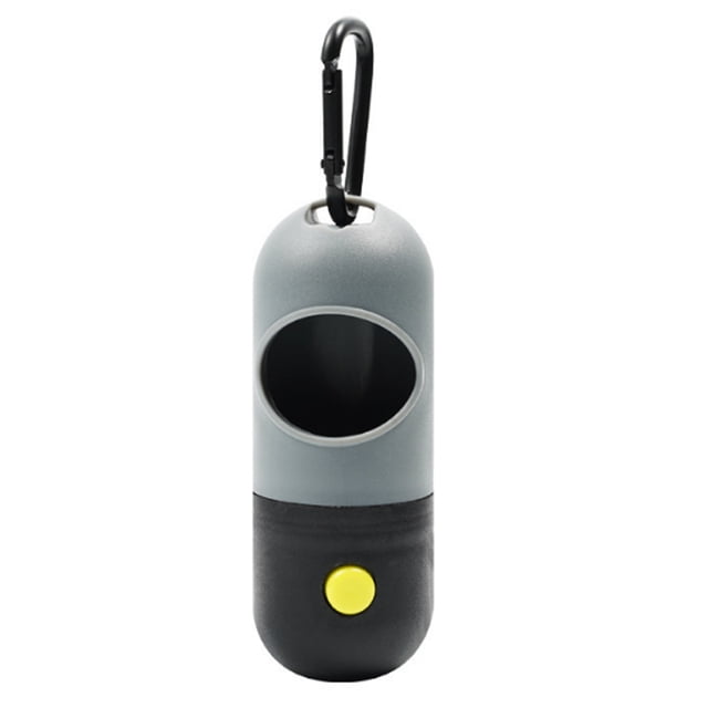 Support de Sac à Excréments pour Chien avec Lumière DEL Distributeur de Sacs à Excréments Support de Sac pour Chien pour Laisse avec Porte-Sacs avec Rouleau Sacs à Excréments pour Chien Accessoires de Marche pour Chien