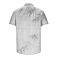 thumbnail image 4 of OKBOP Mens Button Up Shirts,Golf Beach Summer Fashion Crew Neck Button Up Short Sleeve Pattern T-shirt with Pocket Fathers Day Gift White S(4), 4 of 5