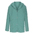 thumbnail image 5 of Dxzfnsa Women's Lightweight Puffer Jackets Warm Winter Hooded Jackets with Pockets Solid Color Zipped Up Coats, 5 of 6