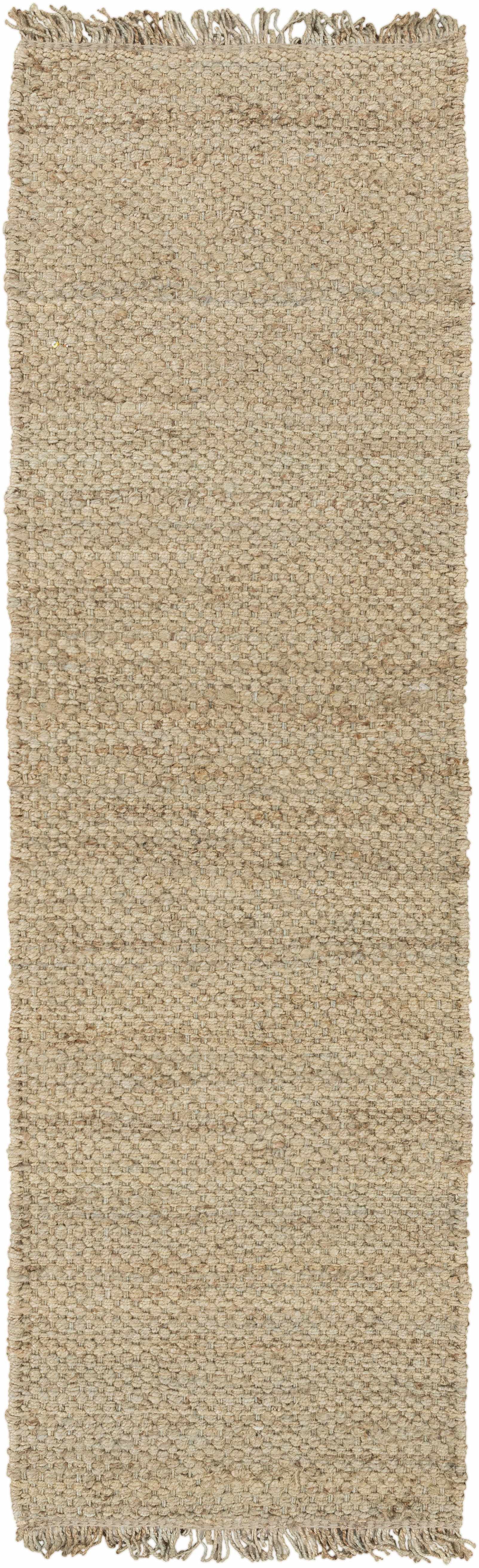 Hauteloom Hovland Jute Hallway, Kitchen Runner Rug - Traditional, Transitional - Beige - 2'3" x 10'