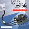 thumbnail image 4 of Cable de datos de resorte tres en uno de carga súper rápida 6A adecuado para teléfono móvil Apple Huawei Android cable de carga telescópico, 4 of 5