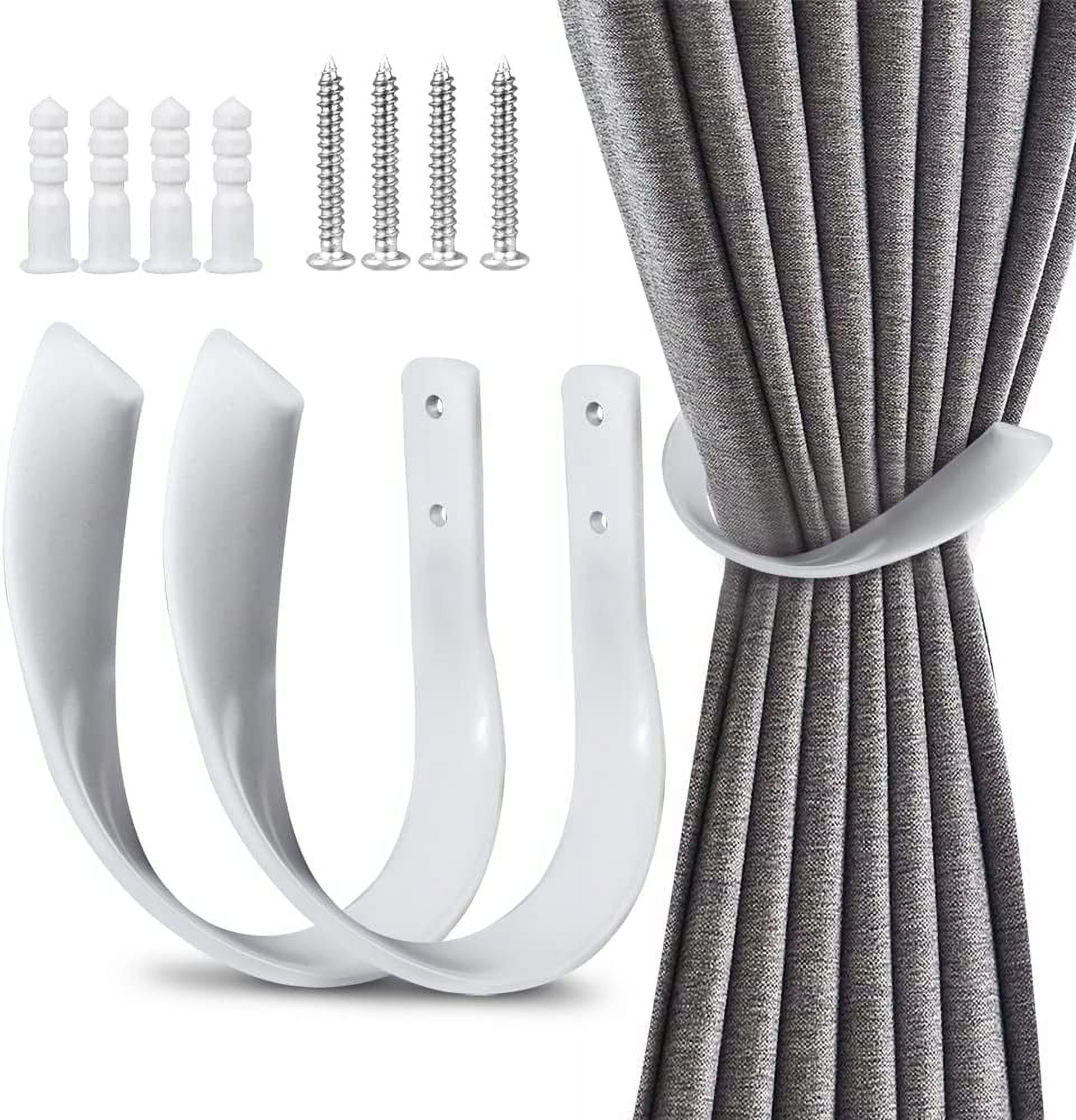 Crochet De Rideau - PWSHYMI - Alliage D'aluminium - Lot De 2 - Argent