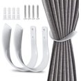 thumbnail image 1 of Support de Rideau de Fenêtre, Support de Rideau Décoratif, Ensemble de 2, Alliage d'Aluminium (Blanc), 1 of 7