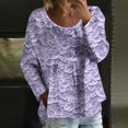 thumbnail image 2 of WZXFASHION T-shirt à Manches Longues Imprimé pour Femmes, Coupe Ample, Grande Taille, T-shirt à Manches Longues jusqu'à 50 % de Rabais T-shirt à Manches Longues pour Femmes, 2 of 5