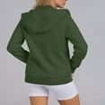 thumbnail image 6 of ClodeEU Cropped Zip Up Hoodies For Womens,Drawstring Hooded Thumbhole Sweatshirt,Sweatshirt Fall with Pockets Army Green,Womens Plus XXL, 6 of 7