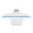 thumbnail image 6 of Love Hoodies for Men Women 2026 Trendy Long Sleeve Valentines I Love You This Much Sweatshirt with Pockets for Couples, 6 of 6