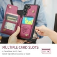 thumbnail image 6 of CaseMe Leather for Samsung Galaxy S23 FE Case with Card Holder, Wallet Case for Women Men with RFID Blocking, Durable Leather Kickstand Magnetic Clasp Shockproof Phone Case for Samsung Galaxy S23 FE, 6 of 13